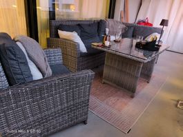 Longue für Terasse, Rattan