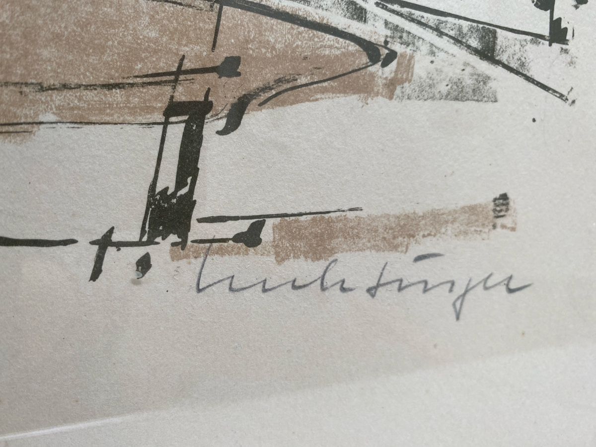 Grafica & Litografie: Lithographie, Ernst Luchsinger, Fischerdorf. – Usato da Biberist venduto da Momo33 3