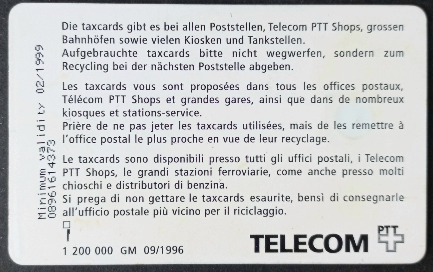Swisscom Schede telefoniche: Taxcard - Verbunden - CH – Usato da Niederuzwil venduto da lubimaja 1