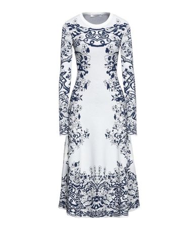 VALENTINO Midi Kleid Muster Viscosestrick XS /S  NP 2885