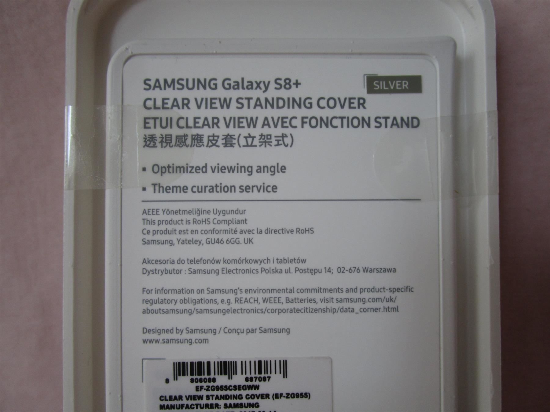 Cover & Protezioni schermo: Orig. Samsung LED-View Cover S8+ silber – Nuovo e nell'imballaggio originale da Eschenbach SG venduto da brocarte 8