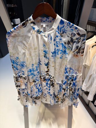 Lala Berlin Bluse weiss gemustert Grösse S neuwertig