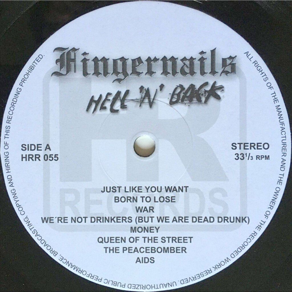 Dischi in vinile: FINGERNAILS - HELL 'N' BACK – Usato da Bottens venduto da hotter-than-hell 2