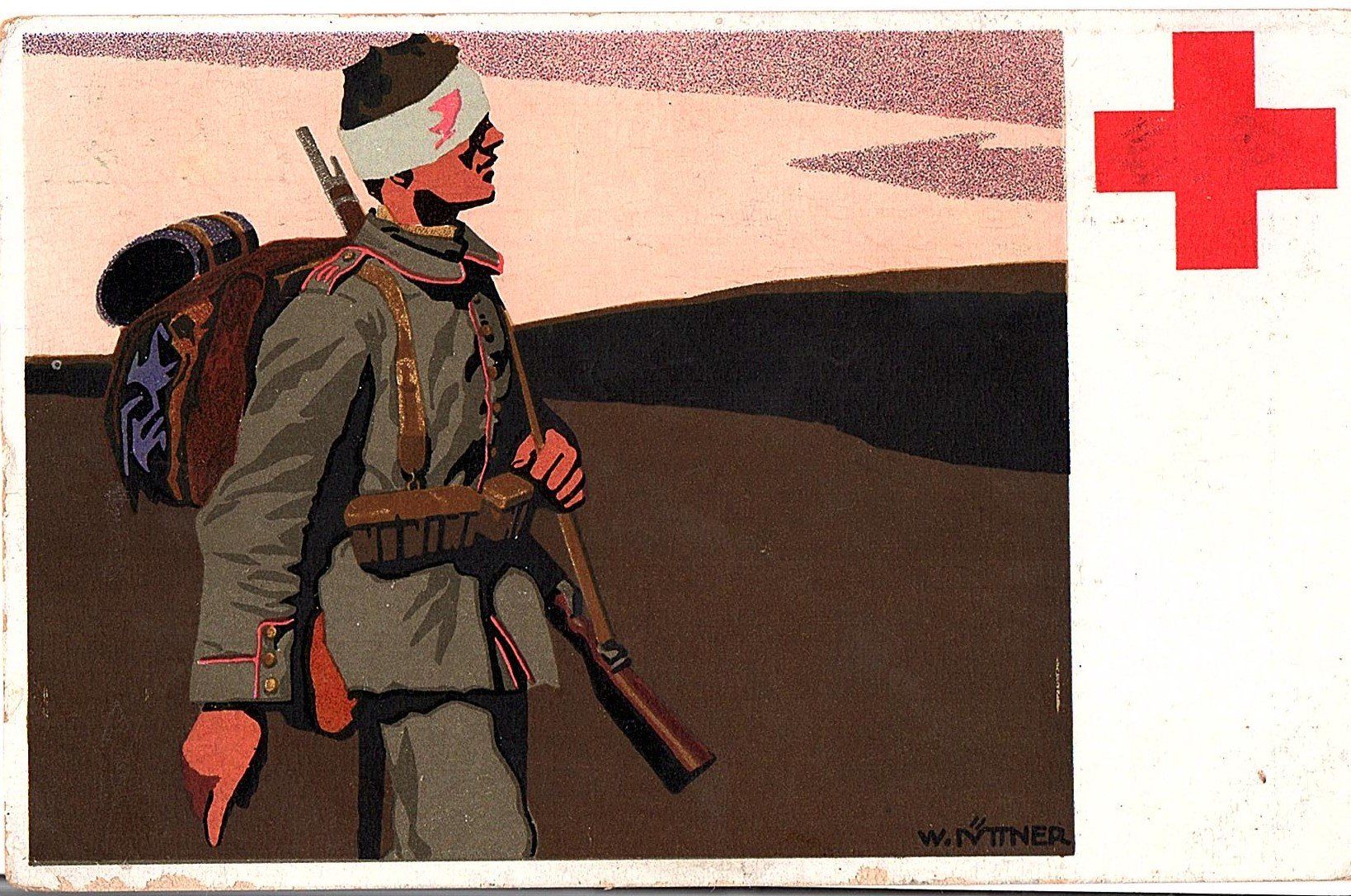 Cartoline postali: Ansichtskarte 1. Weltkrieg Rotes Kreuz – Usato da Mörschwil venduto da aik_x8mc