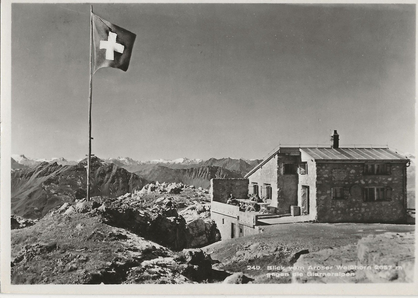 Cartoline postali: Inner-Arosa, Weisshorn, 1954 – Usato da Frauenfeld venduto da Merk52