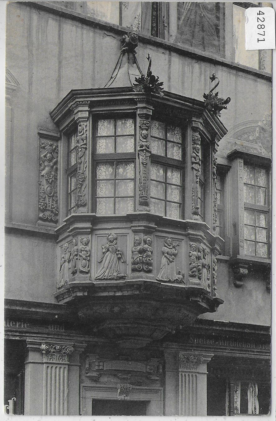 Cartoline postali: Schaffhausen - Erker zum Ochsen – Usato da Ettingen venduto da Kartenplanet