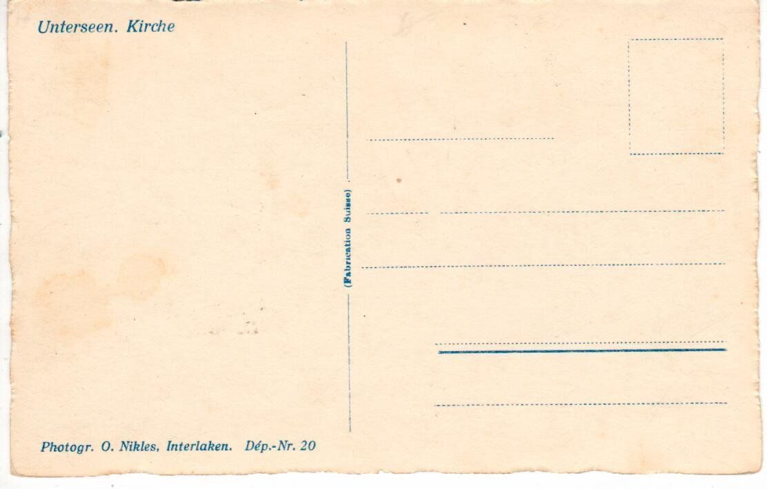 Cartoline postali: Unterseen Kirche – Usato da Wolhusen venduto da Curver9 1