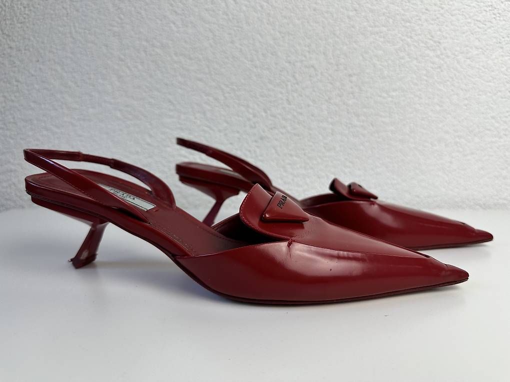 Scarpe da donna: Prada Slingback Heels rot, Gr. 38, Original, Statement Piece – Usato da Tenniken venduto da Gnade27 1