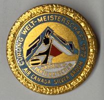 Seltene Curling WM 1972 Anstecknadel - Garmisch Partenkirche
