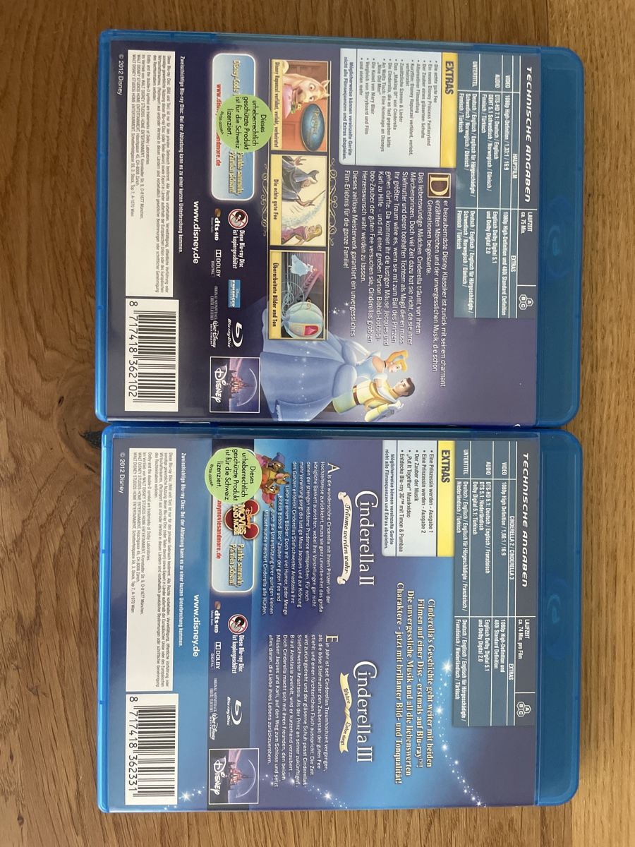 Tutti i DVDs: Cinderella Trilogie BluRay – Usato da Hagendorn venduto da masterchieff 2