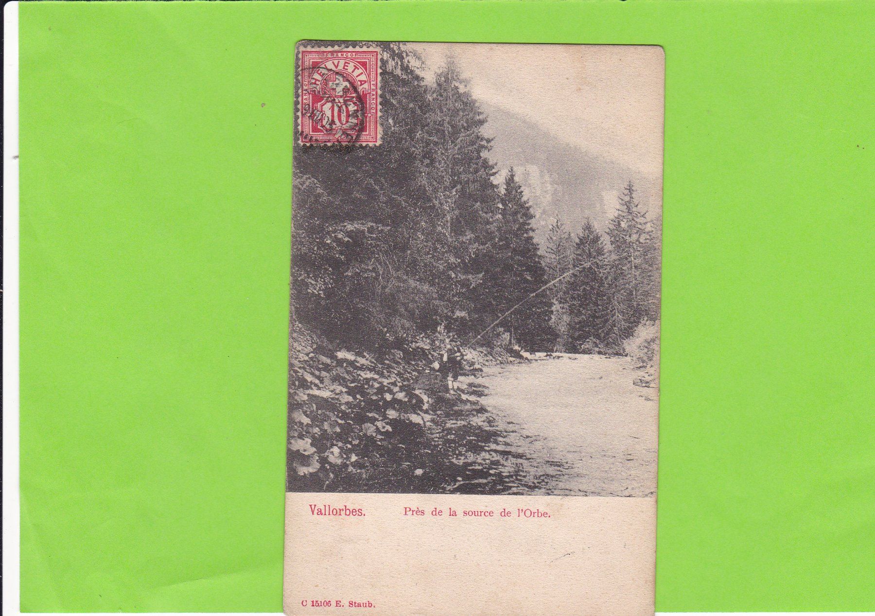 Cartoline postali: Vallorbe. Près de la source de l'Orbe – Usato da St. Peterzell venduto da neckertal