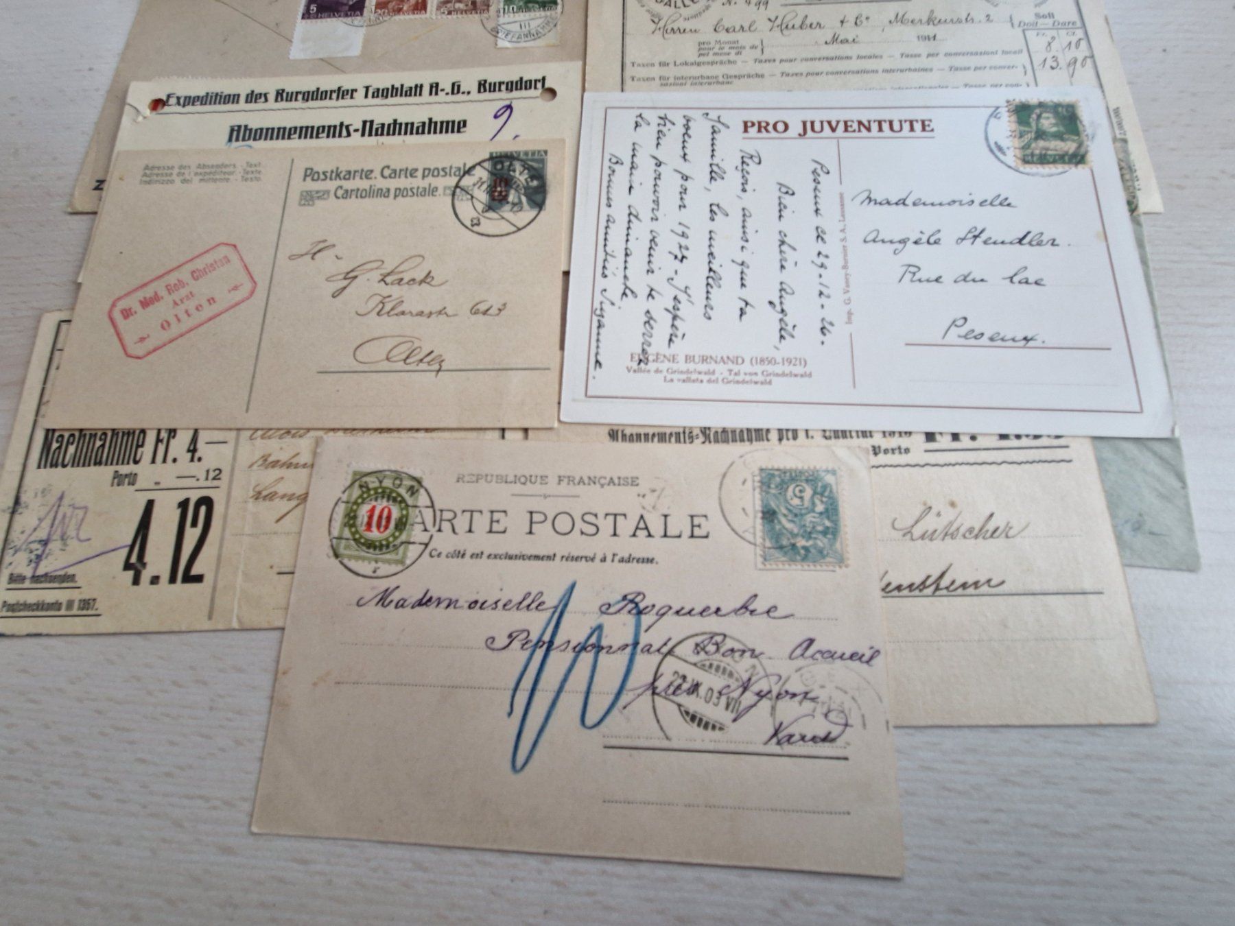 Tous les timbres: Fundgrube CH, Postkarten und Sonstiges, ab 1.- – D'occasion à Burgdorf par Glossy01 1