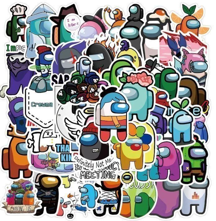Sticker: Among Us Game Spiel iphone Android 50 x Stickerset Imposter – Nuovo e nell'imballaggio originale da Dättlikon venduto da easythings 2