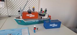 Playmobil Frachtschiff 7350 mit zwei Container guter Zustand