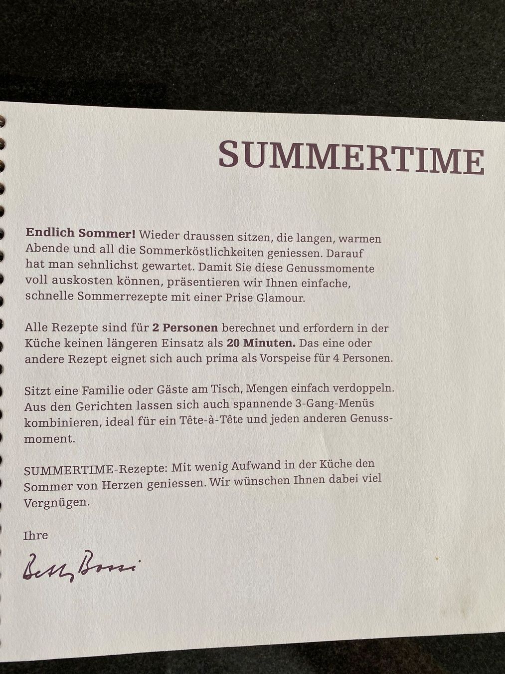 Libri: Betty Bossi - Summertime - Kochbuch – Nuovo (secondo la descrizione) da Meisterschwanden venduto da Lapins2019 2