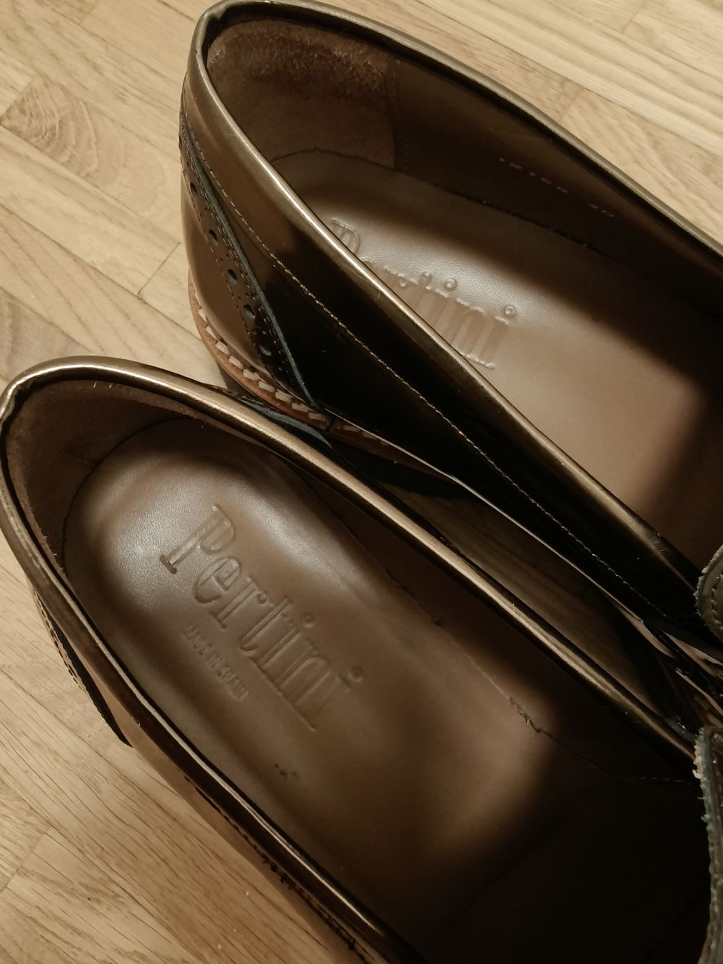 Damenschuhe: Damen-Loafers Pertini Leder bronzefarben – Gebraucht aus Zürich von Niko80046 5