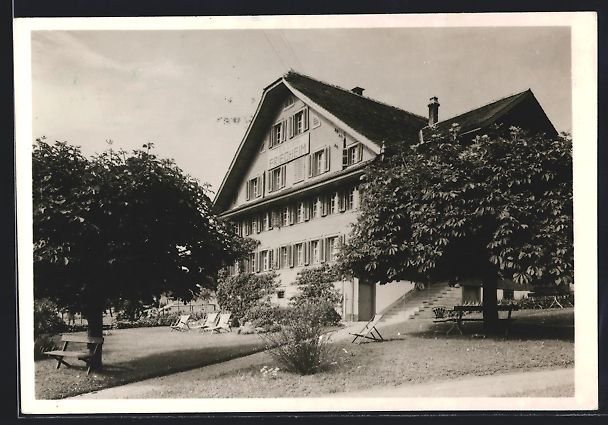 Cartoline postali: AK Weggis, Pension Friedheim mit Garten – Usato da Berlin venduto da bartko-reher