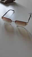 Sonnenbrille randlos braun goldfarben neuwertig