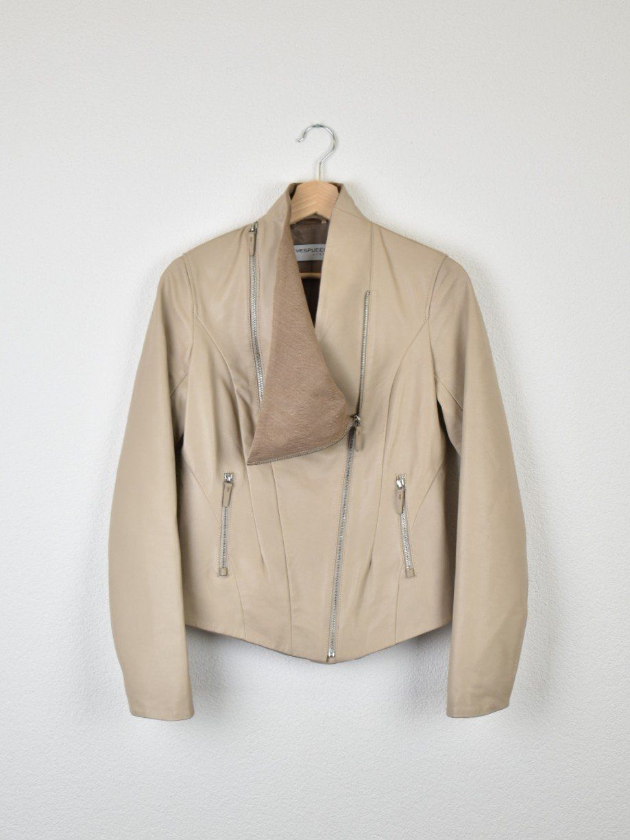 Giacche: Vespucci Lederjacke, Gr.36, beige, neuwertig – Nuovo (secondo la descrizione) da Nürensdorf venduto da 2ND_STORY