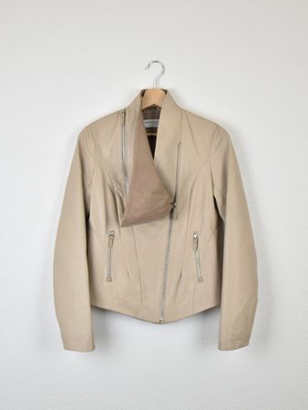 Vespucci Lederjacke, Gr.36, beige, neuwertig