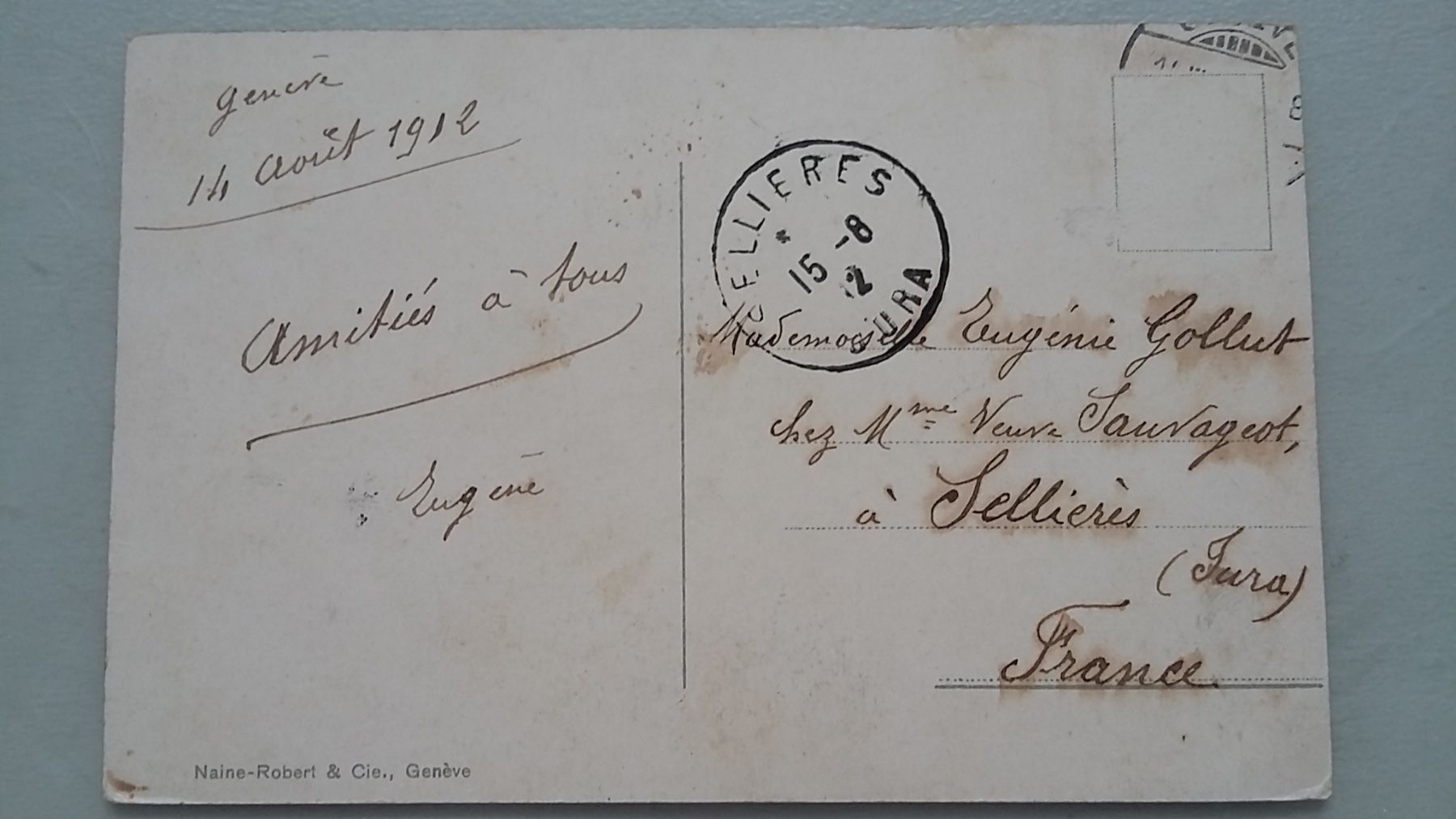 Cartoline postali: Geneve Quai des Eaux-Vives – Usato da Sargans venduto da nicsam1815 1