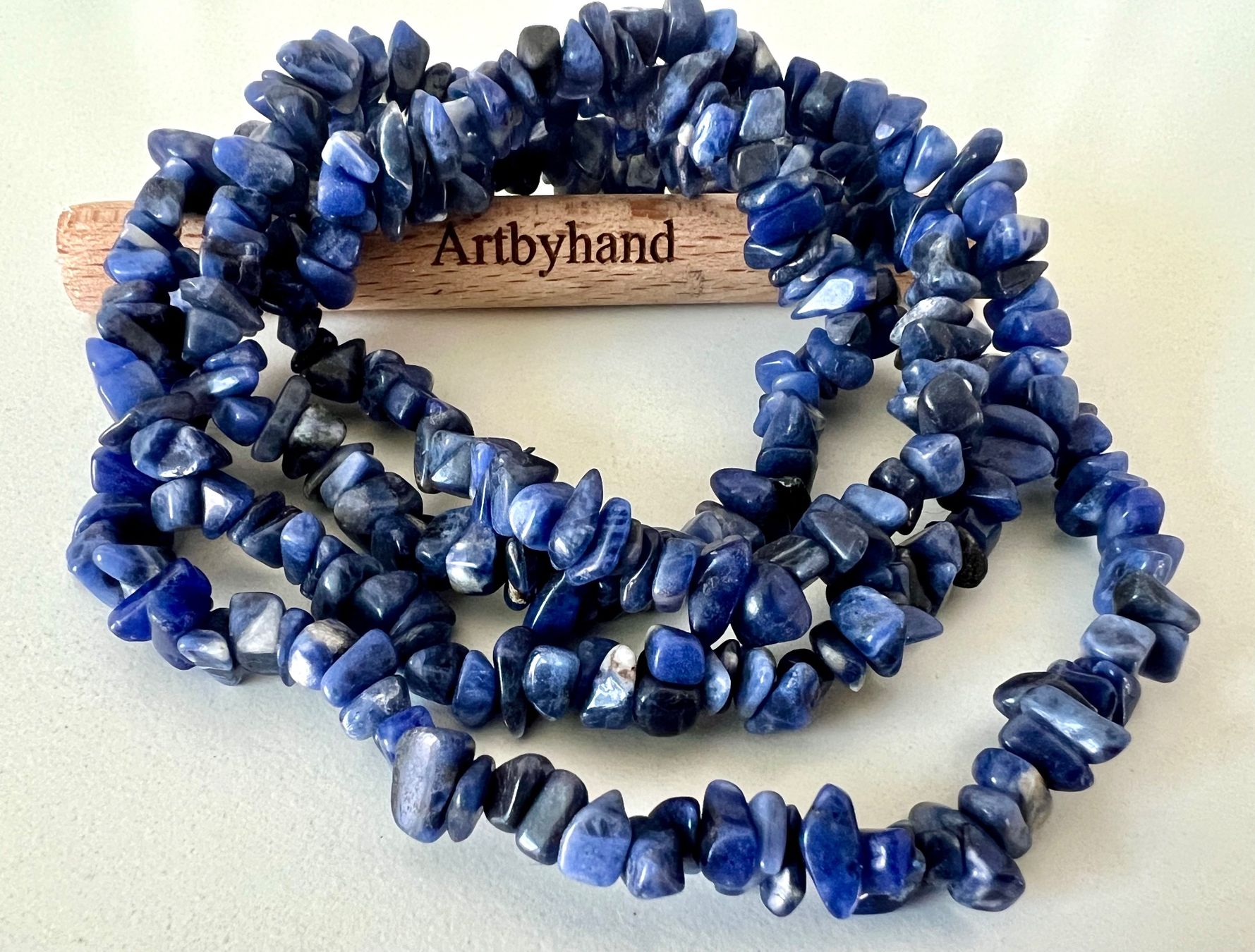 Catenine: HANDGEFERTIGTE SODALITH LONG KETTE - 90 CM LANG – Usato da Ruswil venduto da artbyhand 1
