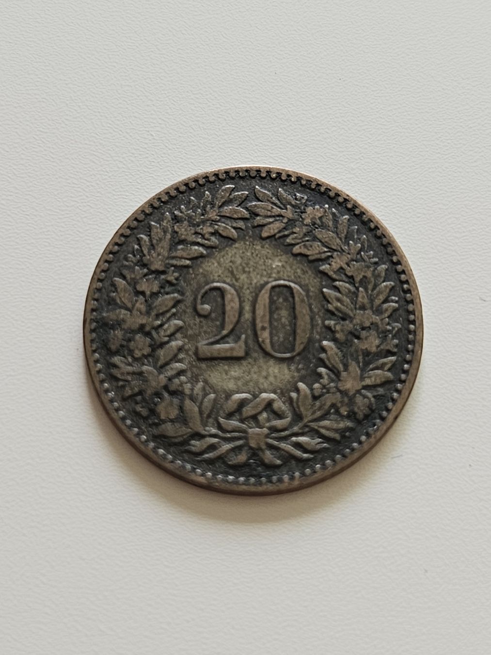 Tutti le monete: 20 Rappen 1858 – Usato da Pfäffikon ZH venduto da Melibol 1