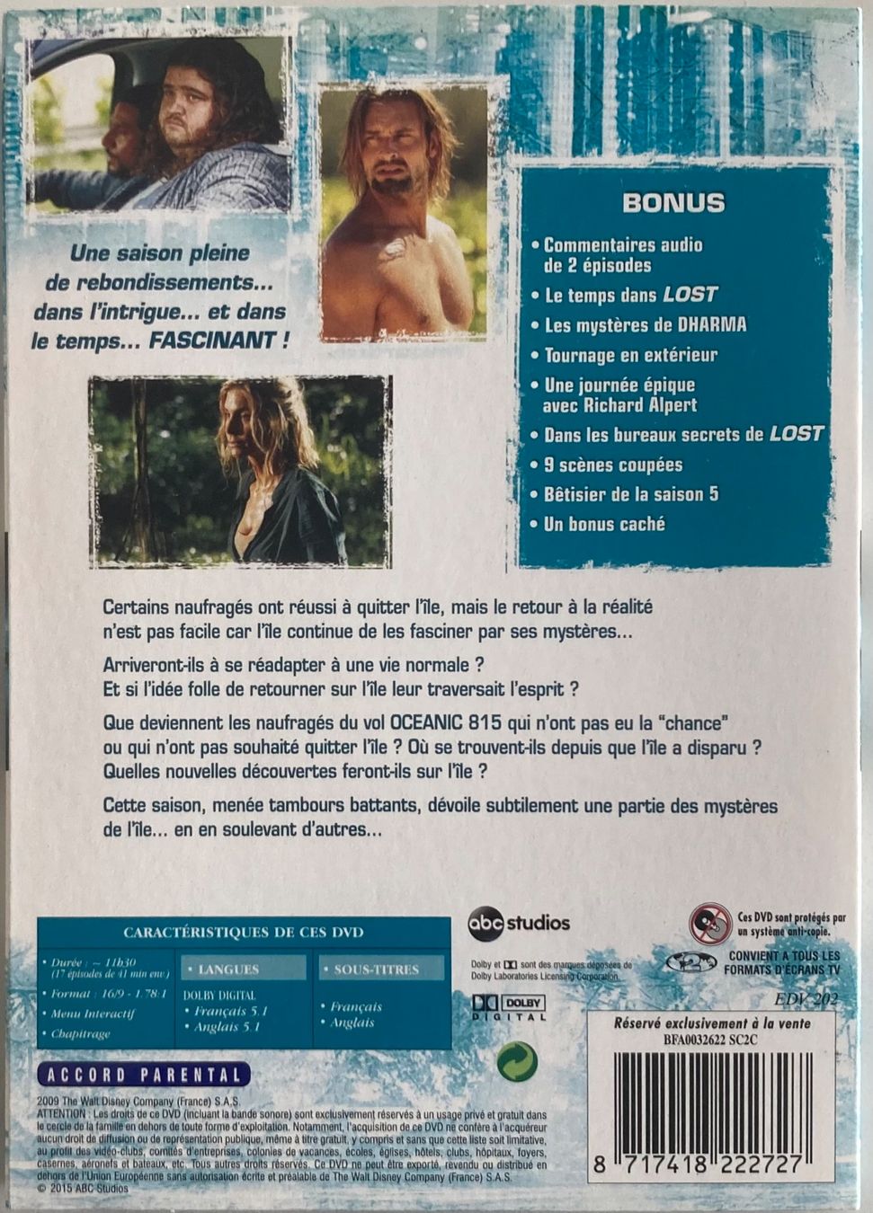 Tutti i DVDs: LOST - LES DISPARUS - L'INTÉGRALE DE LA SAISON 5 – Usato da Poliez-Pittet venduto da Newtown-Records 1