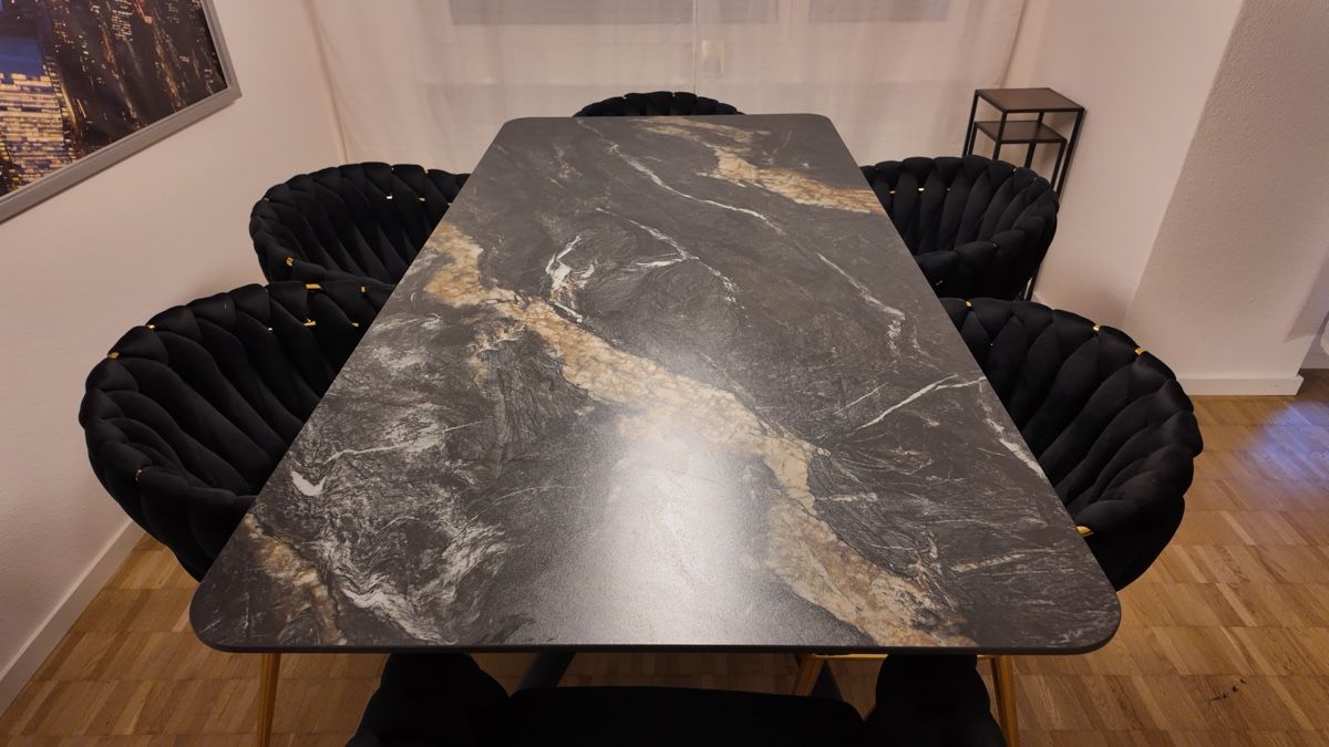 Tables: Designer Esstisch Marmoroptik Schwarz/Gold – Neuf (Voir description) à Niederglatt ZH par ric_t5pj 1