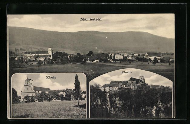Cartoline postali: Mariastein, Panorama, Kirche und Kloster – Usato da Berlin venduto da bartko-reher