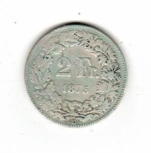 Toutes les monnaies: 2 Franken  1875 – D'occasion à Wolhusen par Curver9