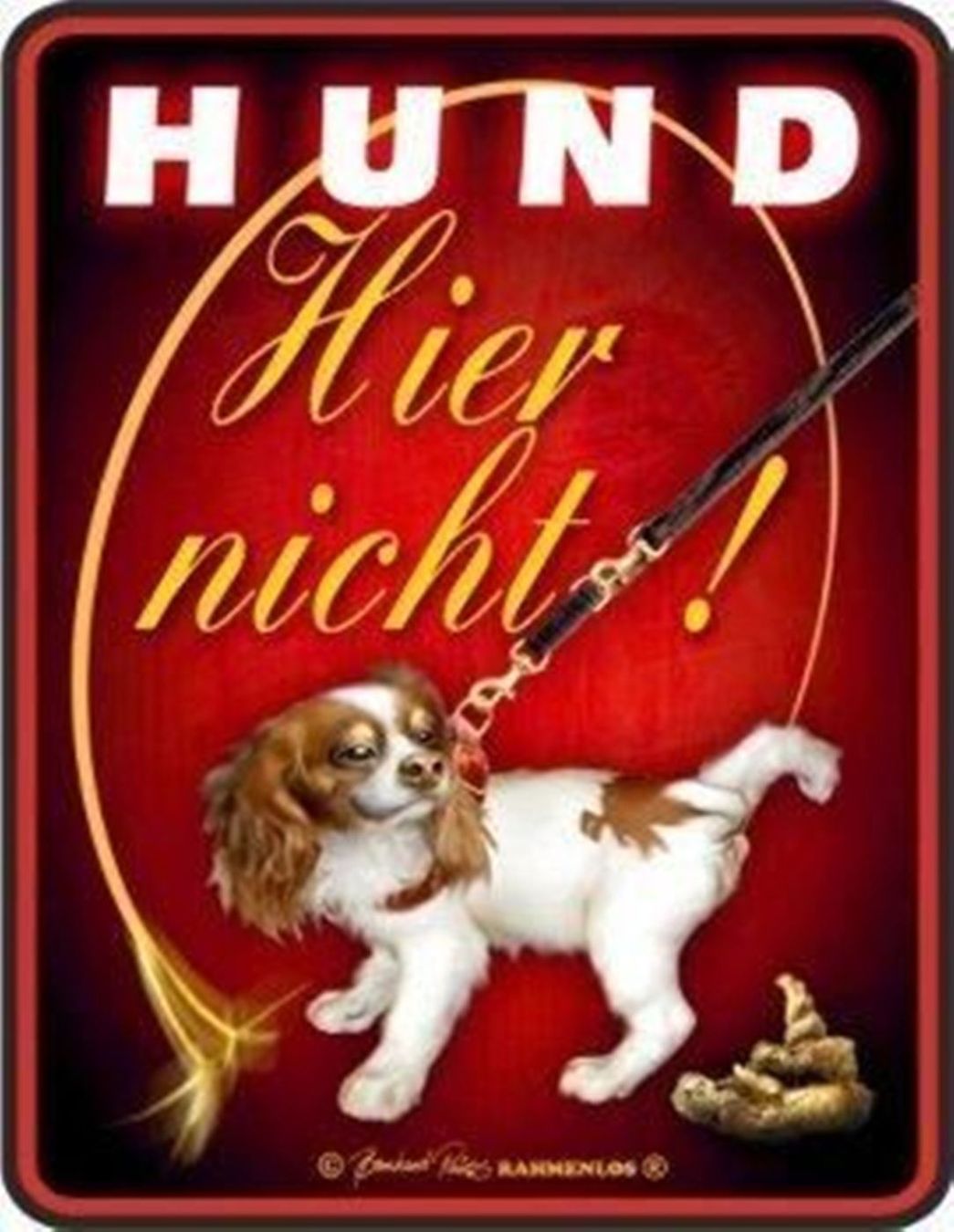 Insegne: Funschild - HUND - HIER NICHT – Nuovo (secondo la descrizione) da Rupperswil venduto da big-one-sale