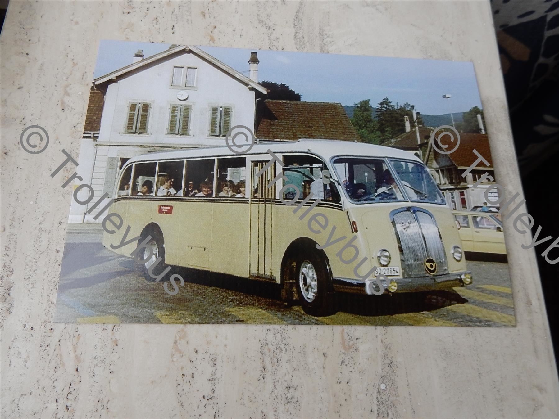 Cartoline postali: Postauto Postkarte Saurer L4C-H                       BTM008 – Nuovo e nell'imballaggio originale da Bottmingen venduto da Trolleybus