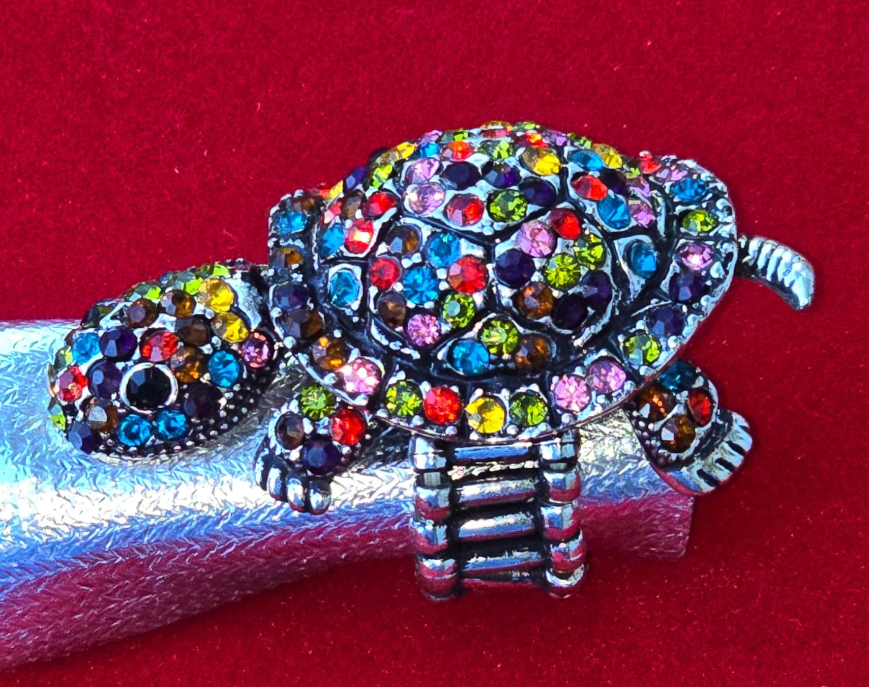 Anelli: Bunter Schildkröten Ring mit Strass, Sommer Schmuck! – Nuovo (secondo la descrizione) da Kloten venduto da xenia-ainex 1