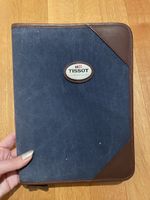 Tissot Dokumentenmappe/Etui, Dunkelblau, Lederdetails