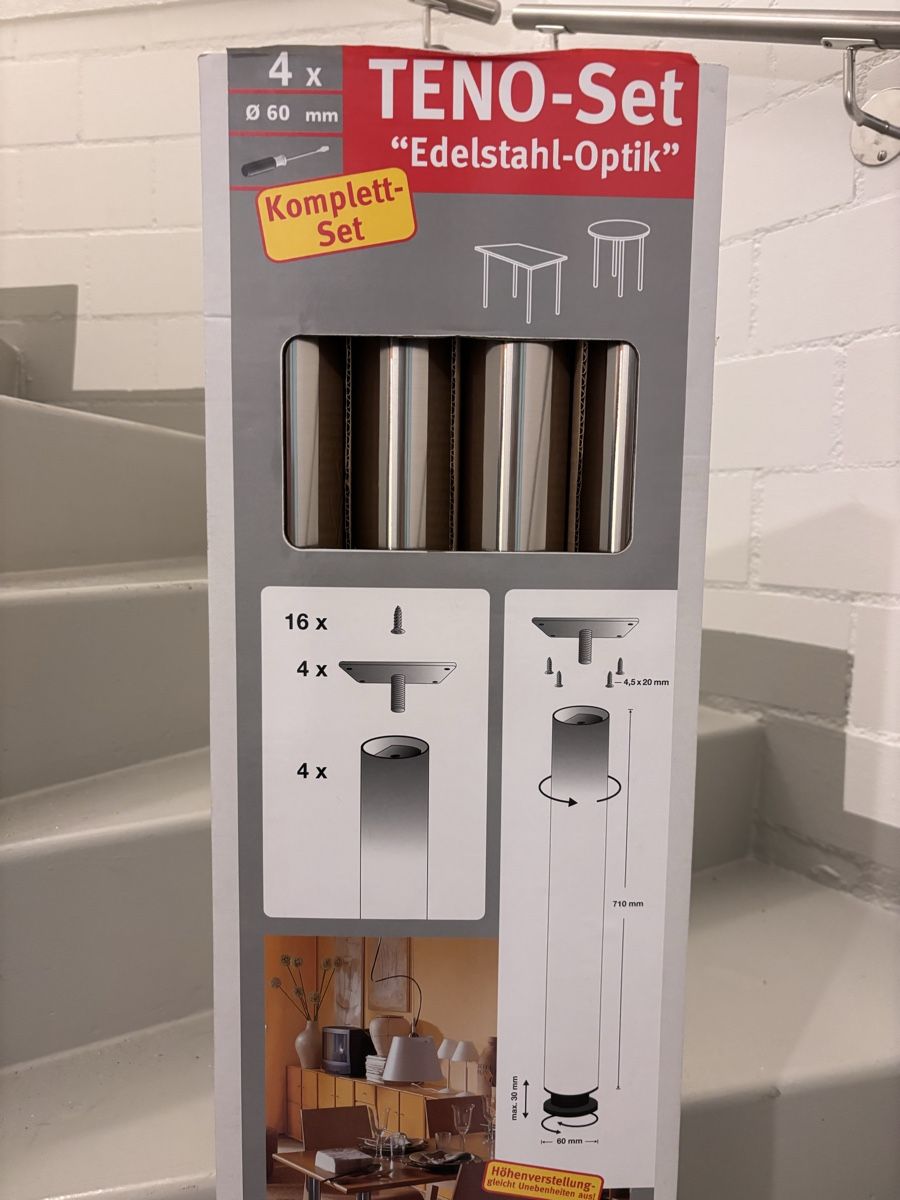 Altri mobili: Tischbeine Chromstahl-Optik – Nuovo e nell'imballaggio originale da Lufingen venduto da castelfranco99 1