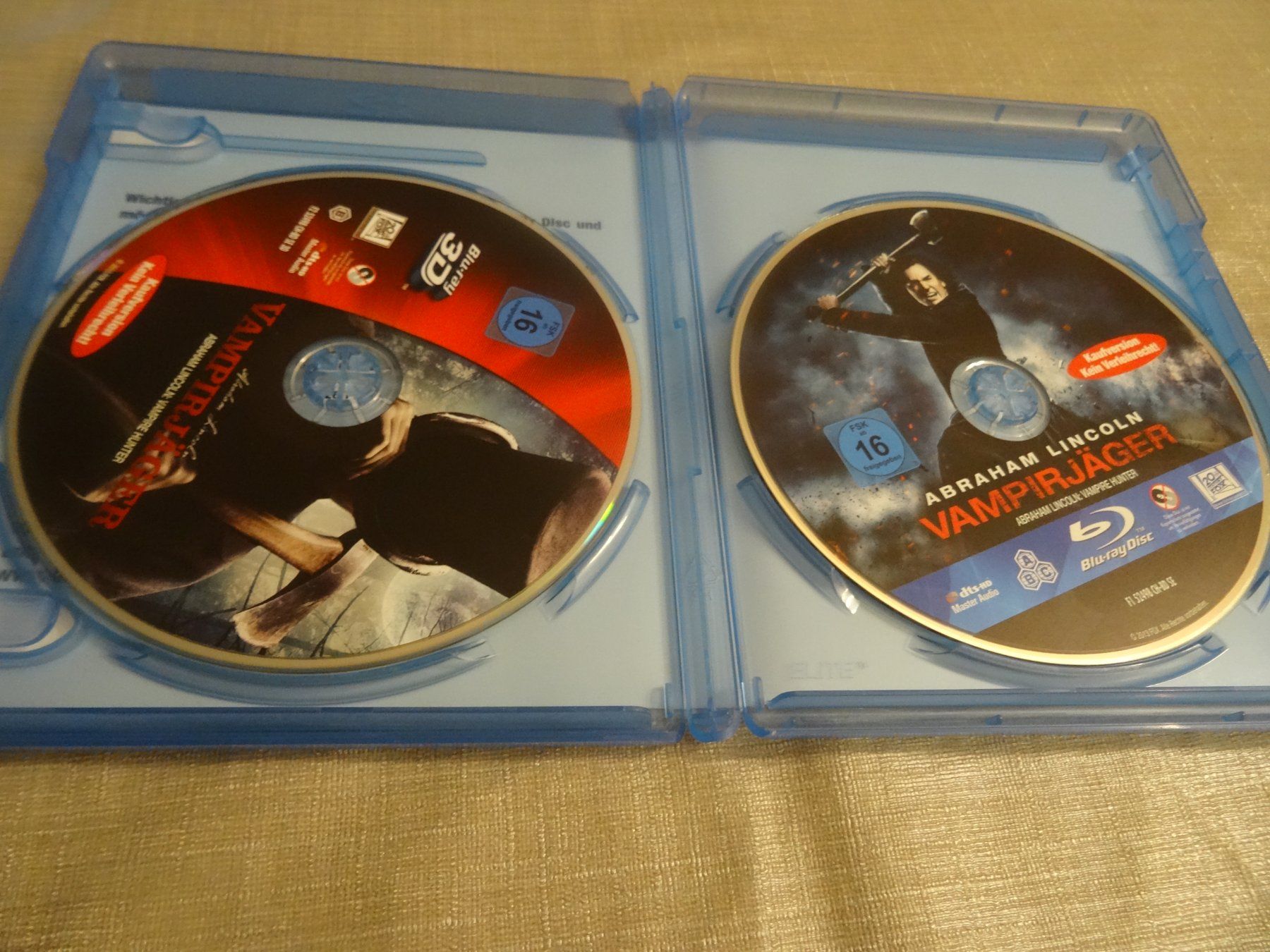 Tutti i DVDs: Abraham Lincoln Vampirjäger - Blu-Ray 3D + 2D – Usato da Olten venduto da Disc-Verkauf 1