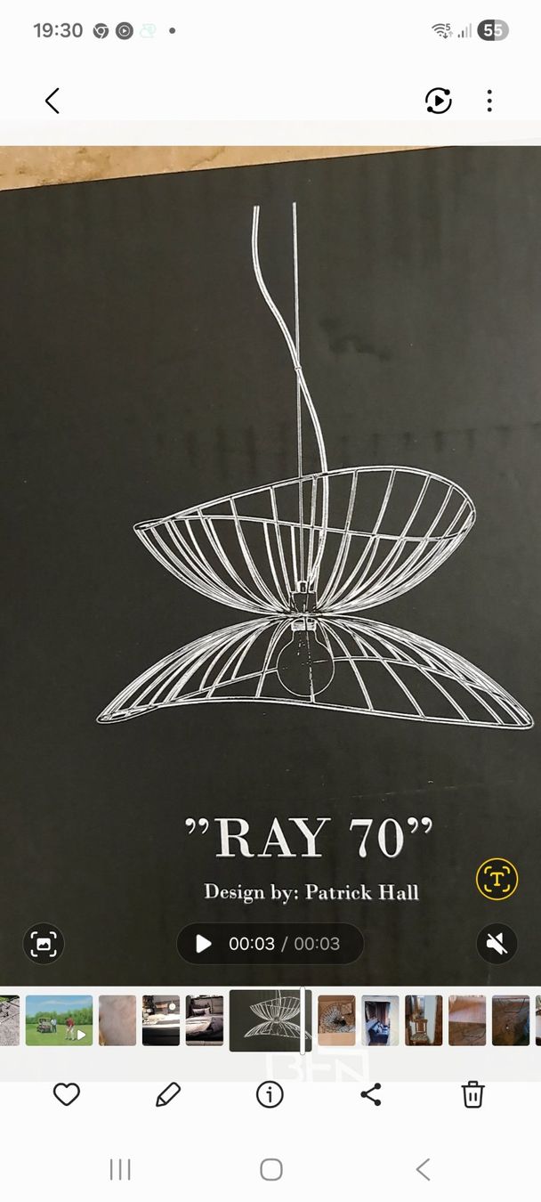 Lampadari & plafoniere: Designer Hängelampe Ray 70 von Patrick Hall – Nuovo e nell'imballaggio originale da Vogelsang AG venduto da MargitK 1