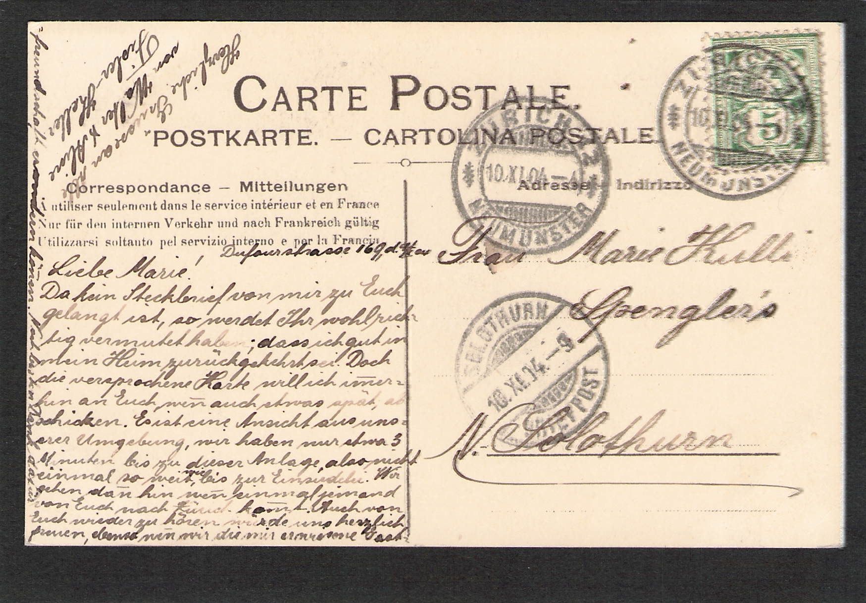 Cartoline postali: AK,ZH Zürichhorn , 1904 – Usato da Reichenburg venduto da Pipo-67 1