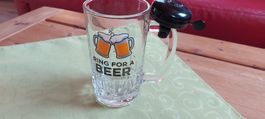 Bierkrug mit Klingel "Ring for a Beer" 🍻