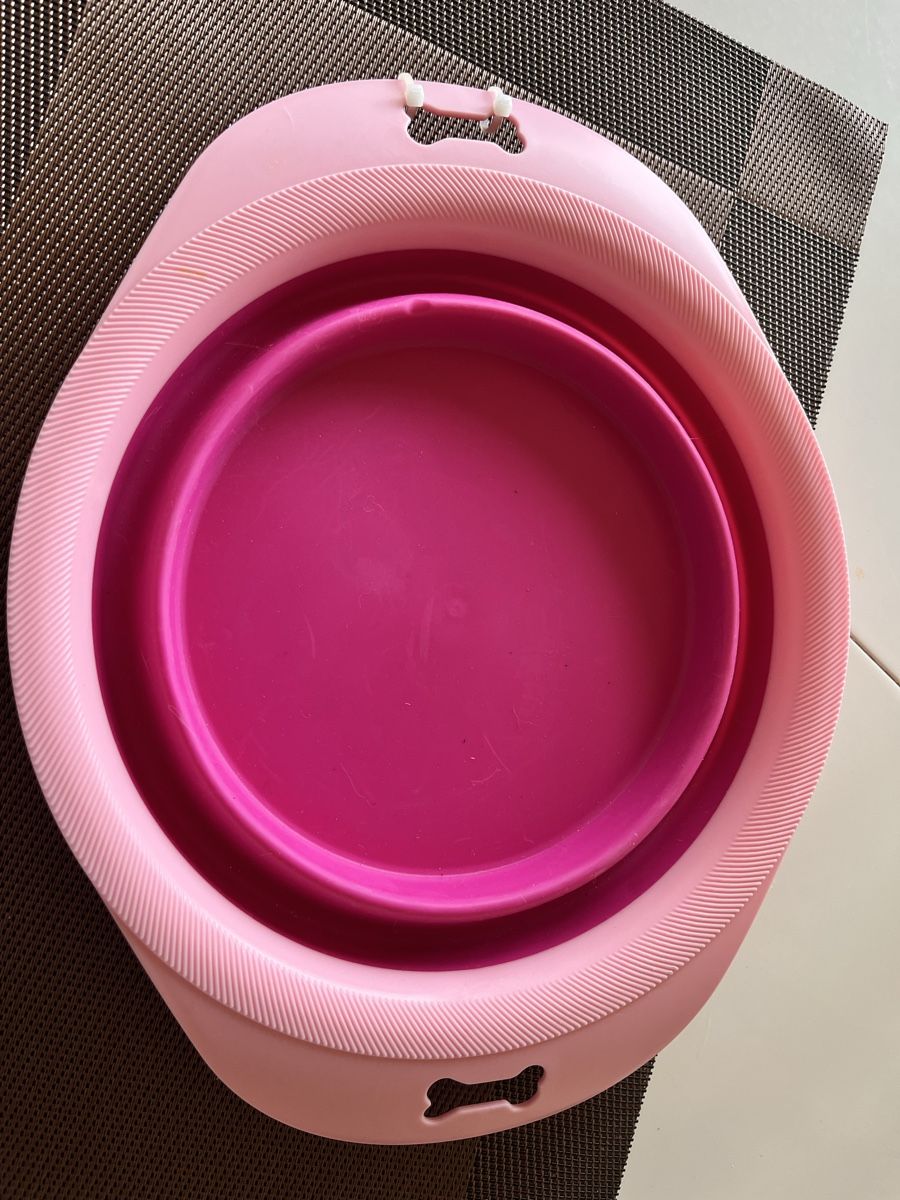 Mangimi: Pinkes Hunde-Reise-Napf – Nuovo (secondo la descrizione) da Matten(St.Stephan) venduto da sch_5csq