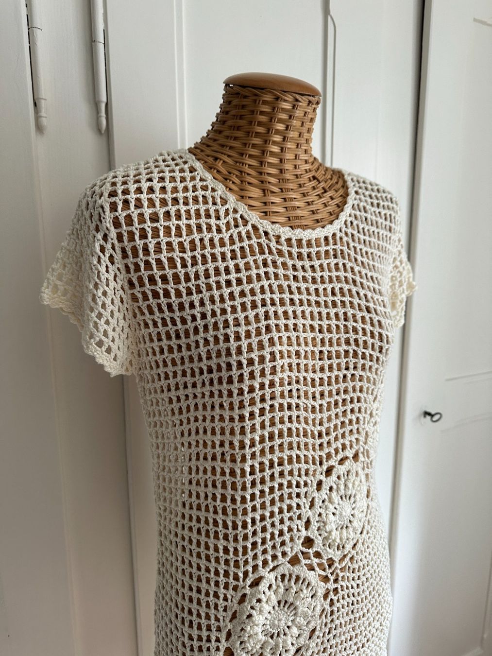 Maglioni & Felpe: G & H - Crochet Grobstrick Oberteil offweiss S – Usato da Zürich venduto da Diazaio 1