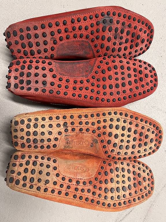Scarpe da uomo: 2 Tod's Mokassins "Gommino", orange & rot – Usato da Zürich venduto da joe_zh8048 4