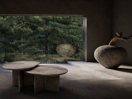 Couchtisch-Set aus Stein – 2er Set
