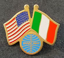 Z340 - Pin Flaggen Fahnen PAN AM  USA Italien