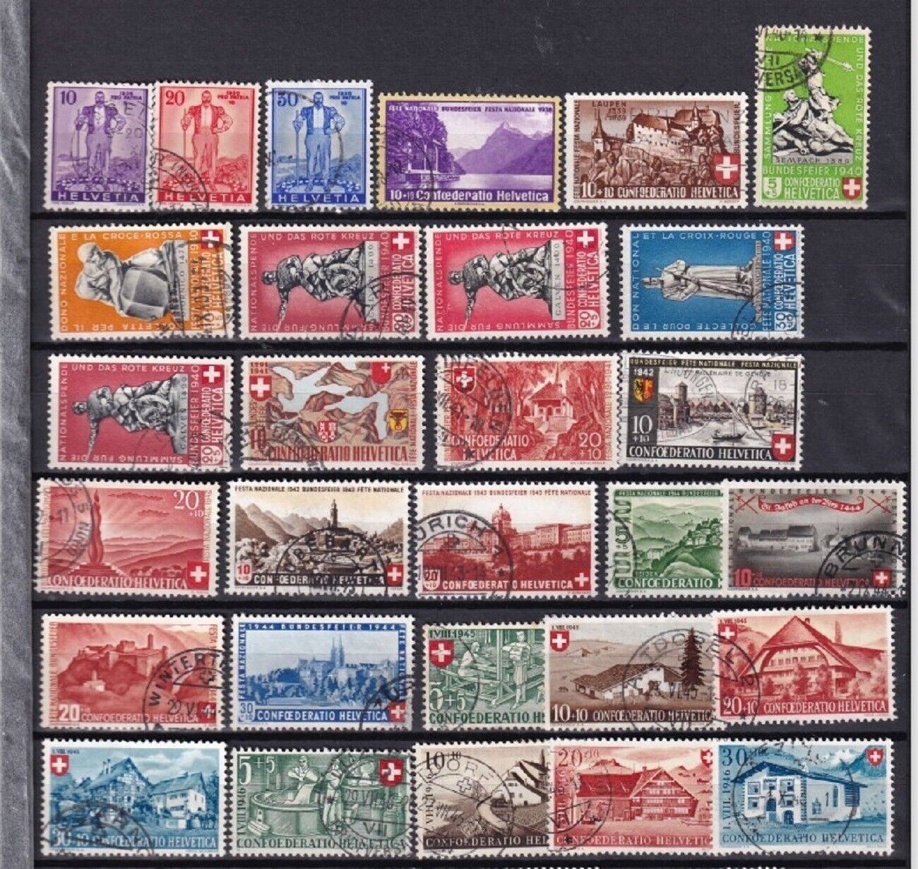 Alle Briefmarken: PP ab Anfang bis 1959 gestempelt – Gebraucht aus Frauenfeld von Interessent1