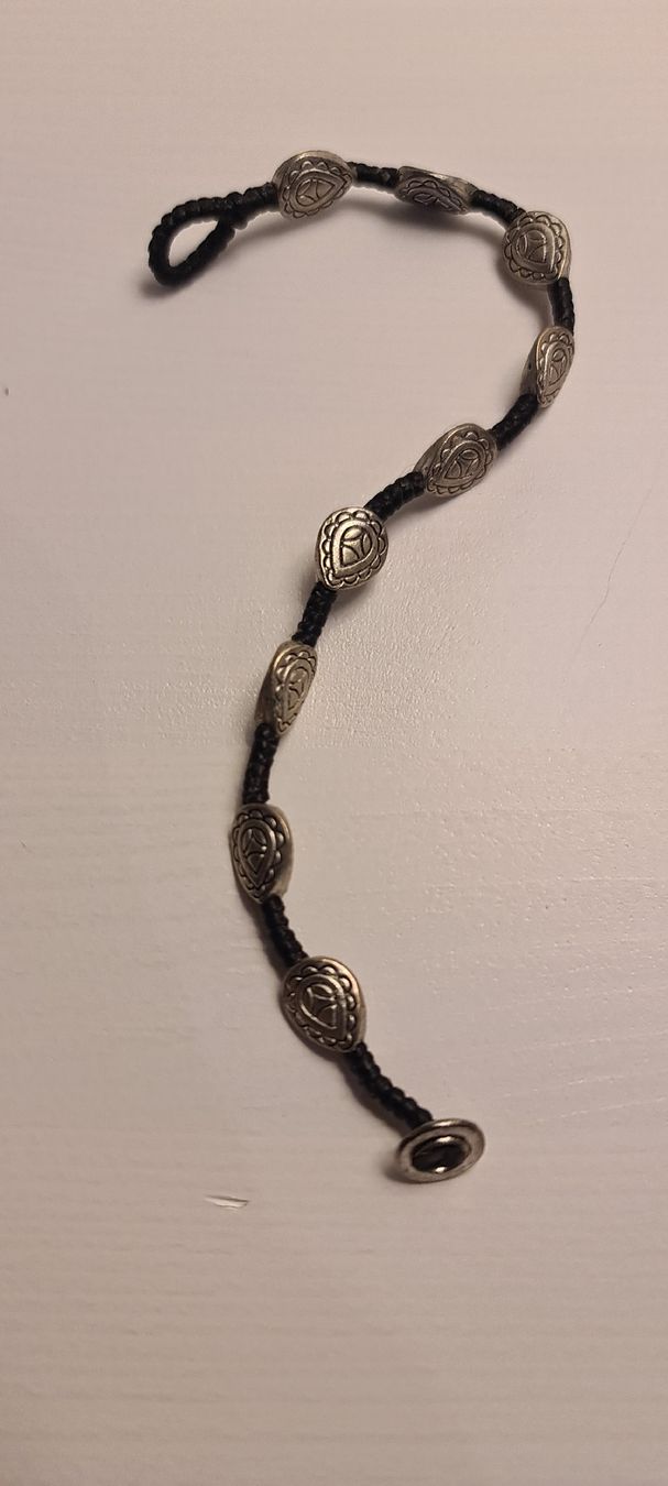 Bracciali & Braccialetti: Schwarzes Armband mit Silber Elementen – Nuovo (secondo la descrizione) da Perlen venduto da SPICE24 2