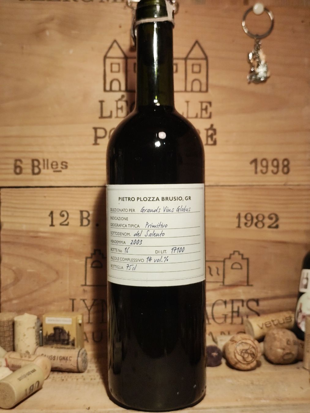 Vino: 2003 Primitivo del Salento Pietro Plozza – Nuovo e nell'imballaggio originale da Büsserach venduto da Vintage-vins 4