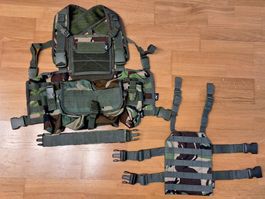 Begadi BE-X Chest Rig + Pouches + Drop Leg Platform