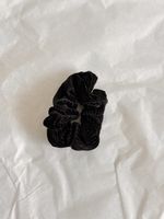 Scrunchie Schwarz Samt mit Glitzer, neu